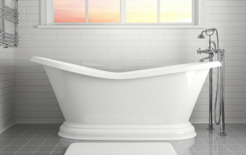 Toko Freestanding Bathtub in Matte White