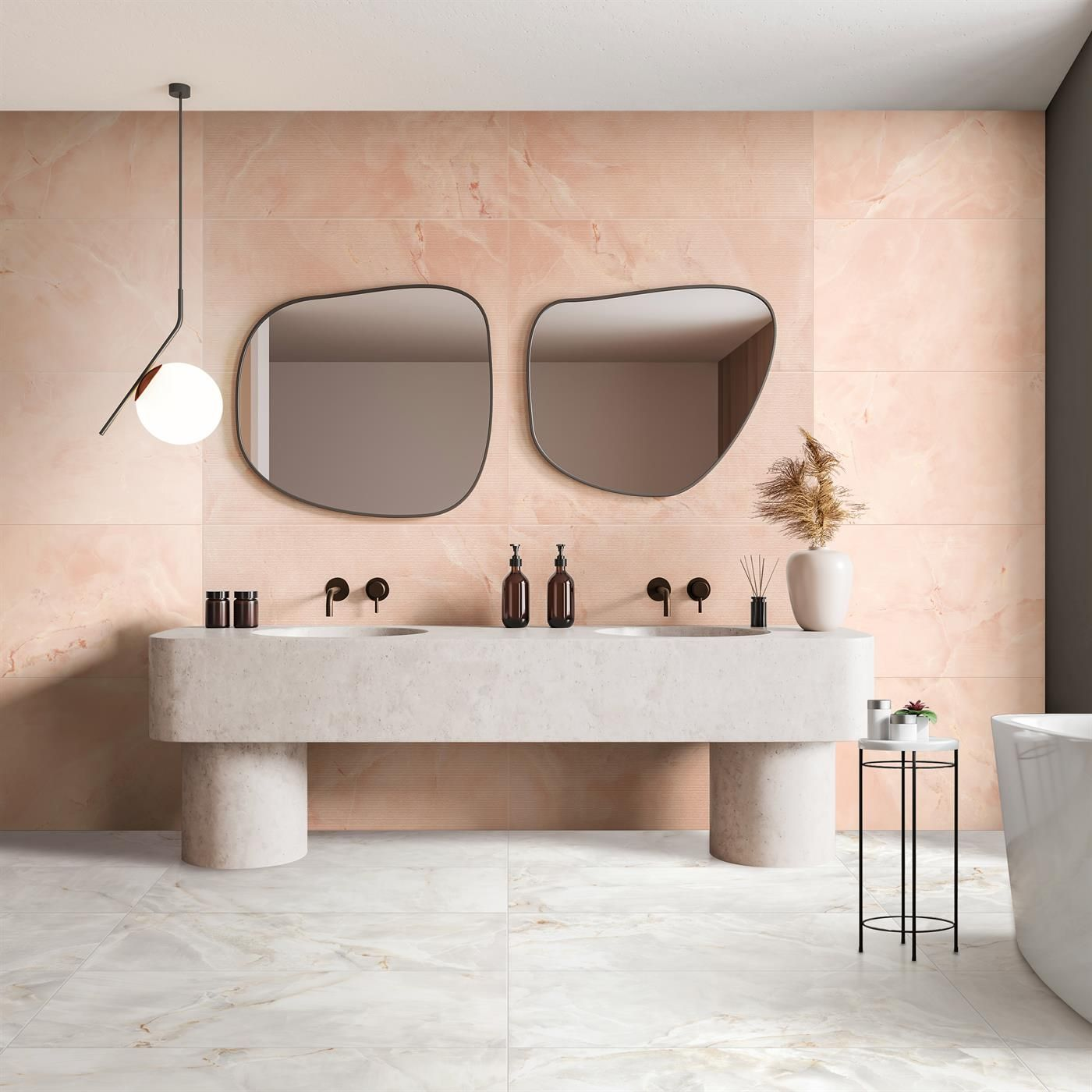Luxury Modern Bathroom with Elegant Stone Vanity